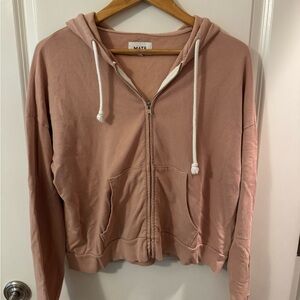 MATE the Label Dusty Pink Zip-Up Hoodie